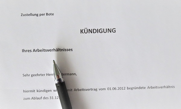 Kündigungsschreiben vom Arbeitgeber